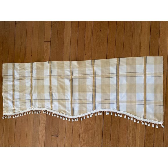 Palais Royale Silk Gold Curtain Valance  - Picture 1 of 4